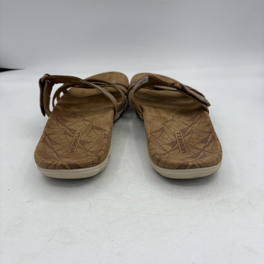 Merrell Shoes Womens Size 7 Leather Sandspur Rose Slide Sandals Tobacco Brown - Picture 5 of 9